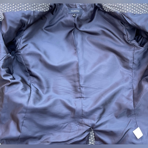 🖤NWOT Talbots size 12 black/white blazer. Stunning jacket. A closet staple! - Picture 10 of 11